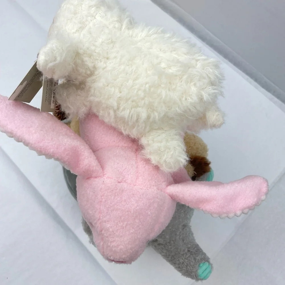 MOON & STARS Baby Plush Stacking Animal Rings W/ Crinkle Noise